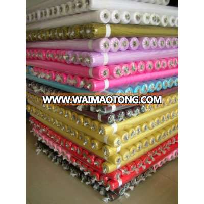 Anti-static 150cm solid colored organza glitter fabric for dress