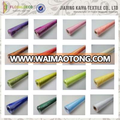 Polyester nylon wedding decor high quality organza fabric in roll