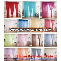 Zhejiang Factory FR Polyester Voile Tulle Fabric for Home Textiles