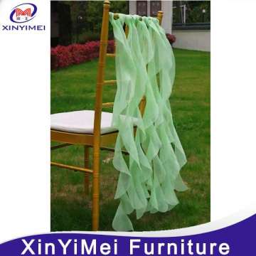 2016 Hot Selling Colorful Rose Organza Chair Sash for Wedding